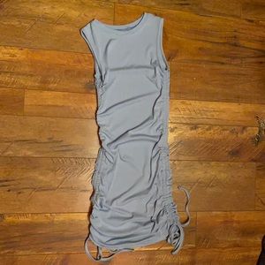 Blue scrunched up dress